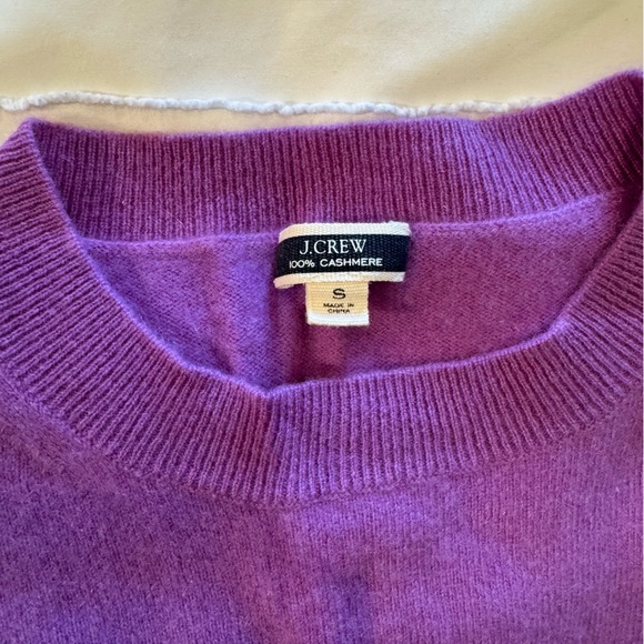 J. Crew Women's Purple 100% Cashmere Crew Neck Sweater - Picture 2 of 2